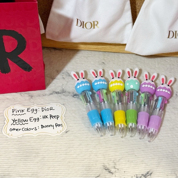 Dior White Drawstring Dustbag with Mystery Color Egg - Picture 7 of 9